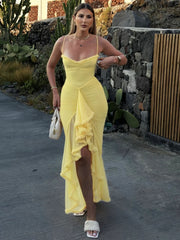 Ruffled Tassel Bodycon Dress