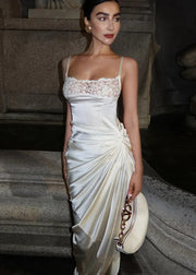 Satin Lace Slip Dress