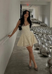 Lace-Up A-Line Dress