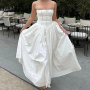 Elegant Floral Spaghetti Strap Maxi Dress