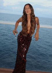 Sequin Evening Maxi Dress