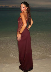 Lace Spaghetti Strap Maxi Dress