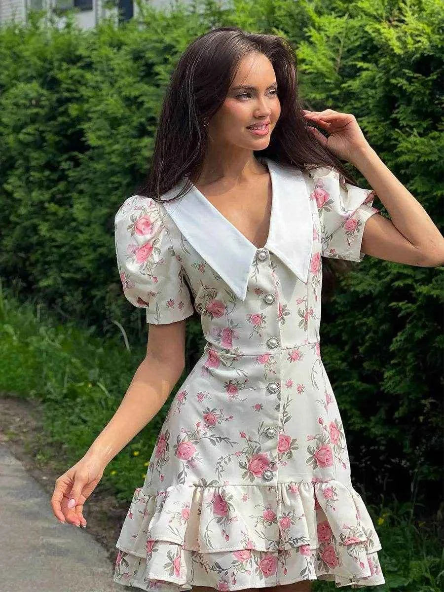 Puff Dream Ruffle Dress - Stylbelle