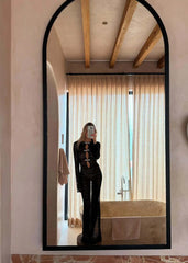 Sheer Lace-Up Maxi Dress