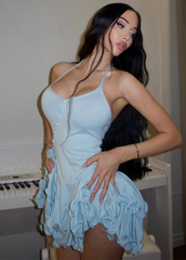 Ruffle Hem Mini Dress