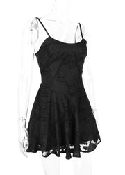 Lace-Up A-Line Dress