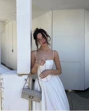 Elegant Floral Spaghetti Strap Maxi Dress