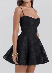 Lace-Up A-Line Dress