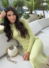 Long Sleeve Knit Maxi Dress