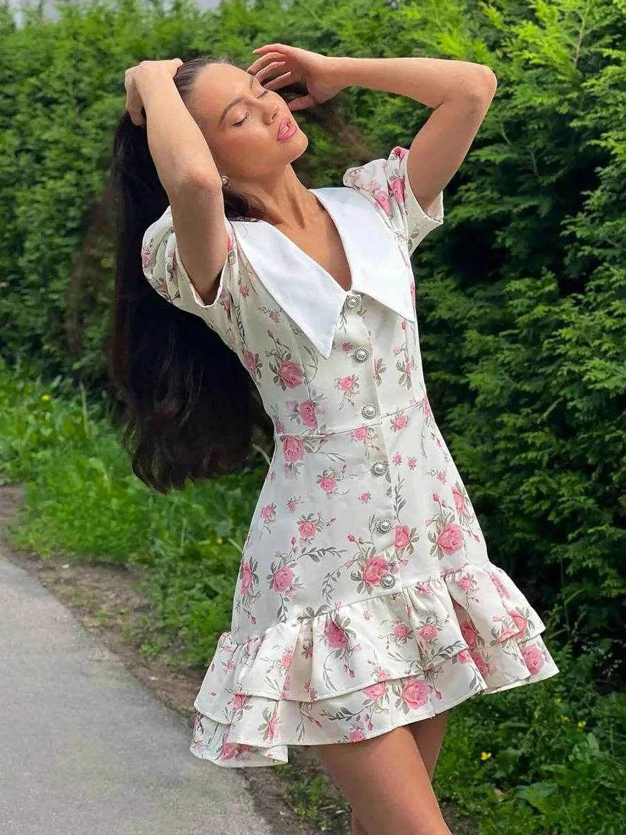Puff Dream Ruffle Dress - Stylbelle