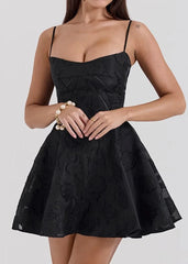 Lace-Up A-Line Dress