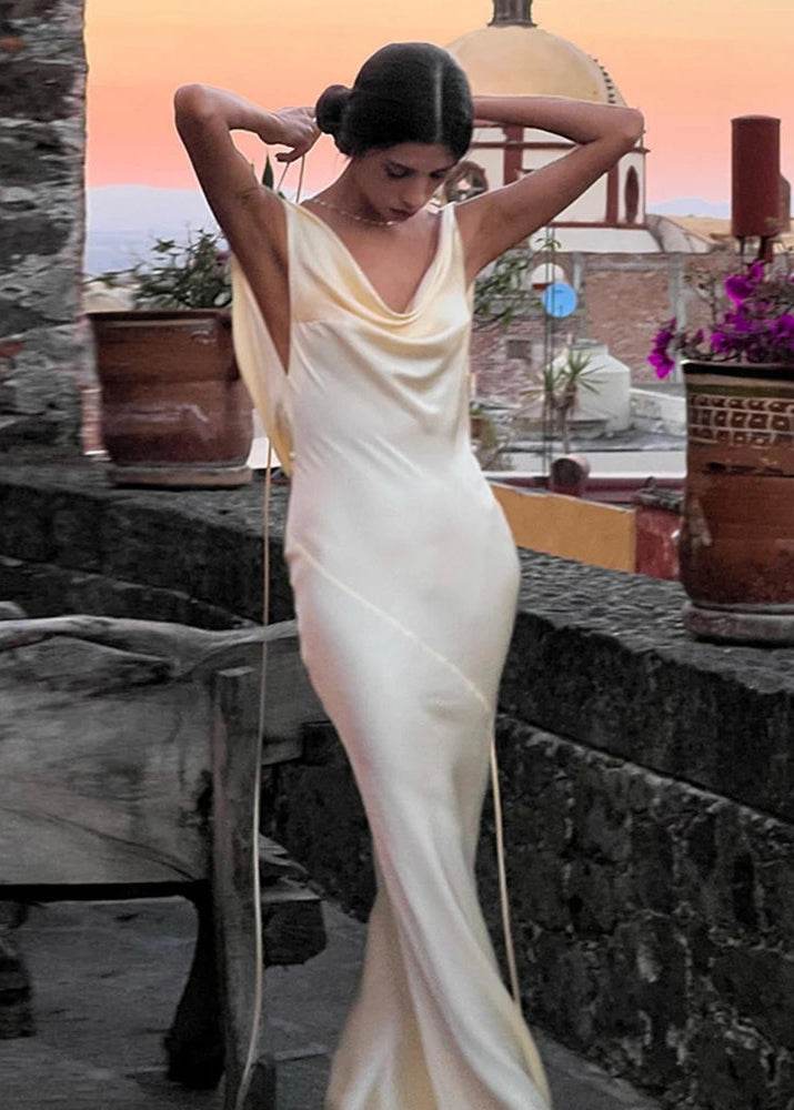 Sexy Satin Slip Maxi Dress - Stylbelle