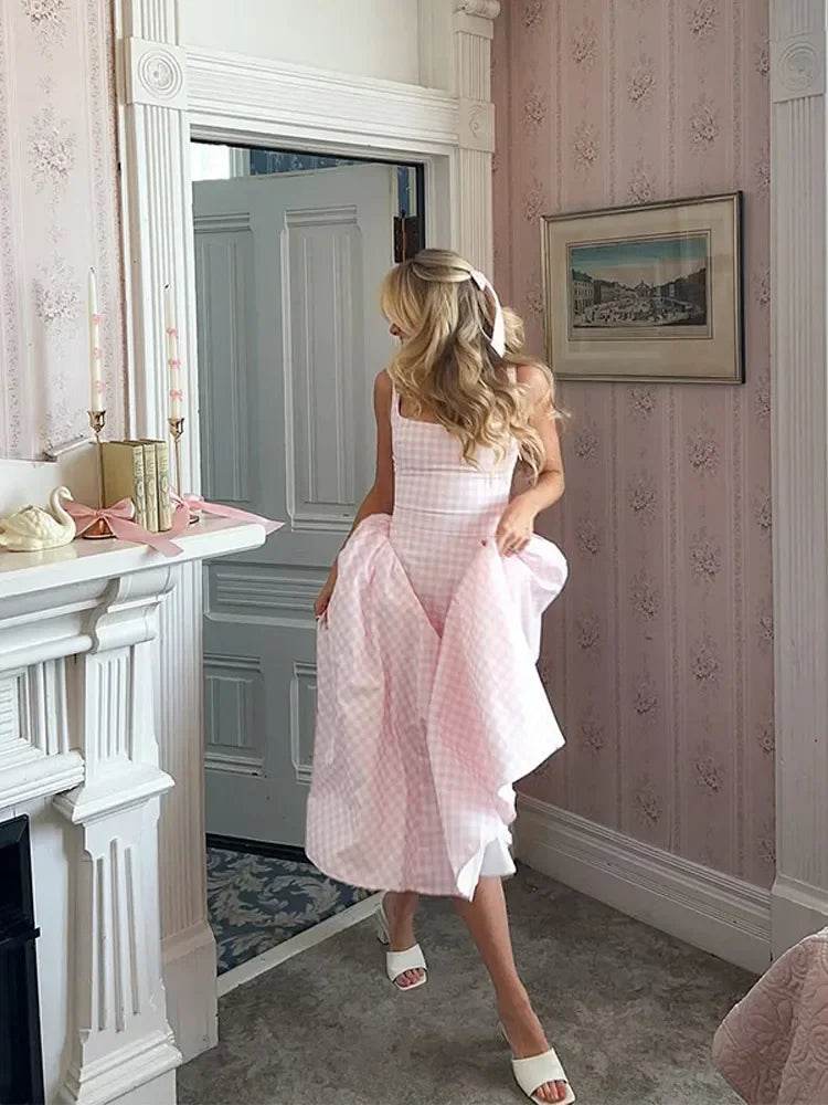 Elegant High Waist Pleated Dress - Stylbelle