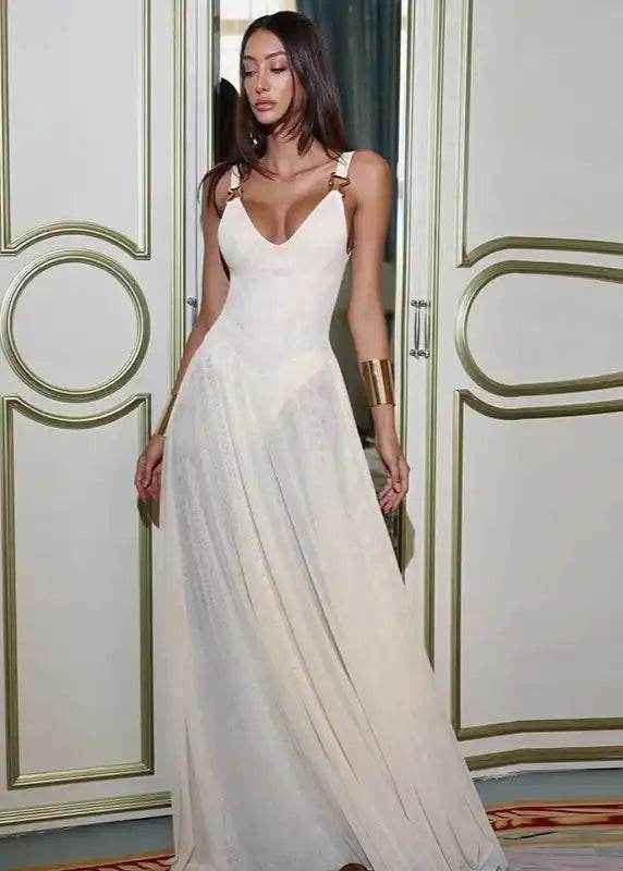 Mesh Maxi Dress with Bodysuit – See-Through Chic - Stylbelle