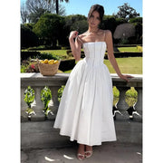 Elegant Floral Spaghetti Strap Maxi Dress