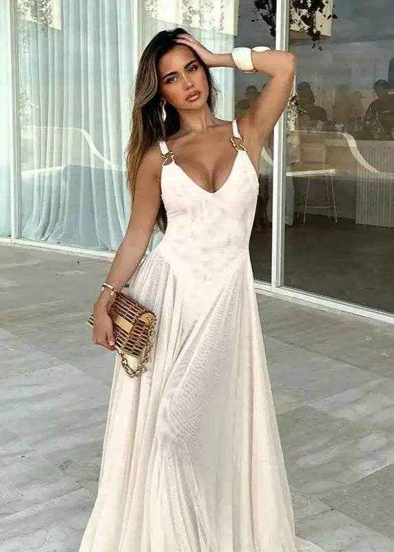Mesh Maxi Dress with Bodysuit – See-Through Chic - Stylbelle