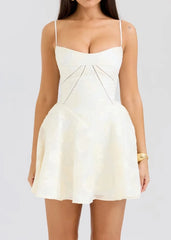 Lace-Up A-Line Dress