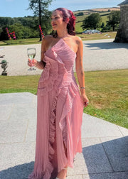 Pleated Halter Maxi Dress