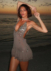 Sequin Evening Maxi Dress