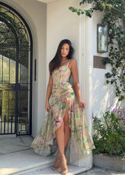 Floral Spaghetti Strap Maxi Dress