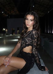 Sheer One-Shoulder Mini Dress