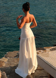 Strapless Hollow Maxi Dress