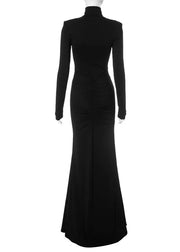 Ruched Long Sleeve Maxi Dress