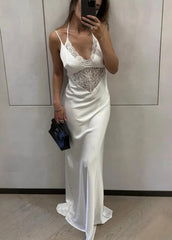 Lace Maxi Evening Dress