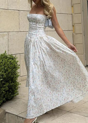 Elegant Floral Spaghetti Strap Maxi Dress