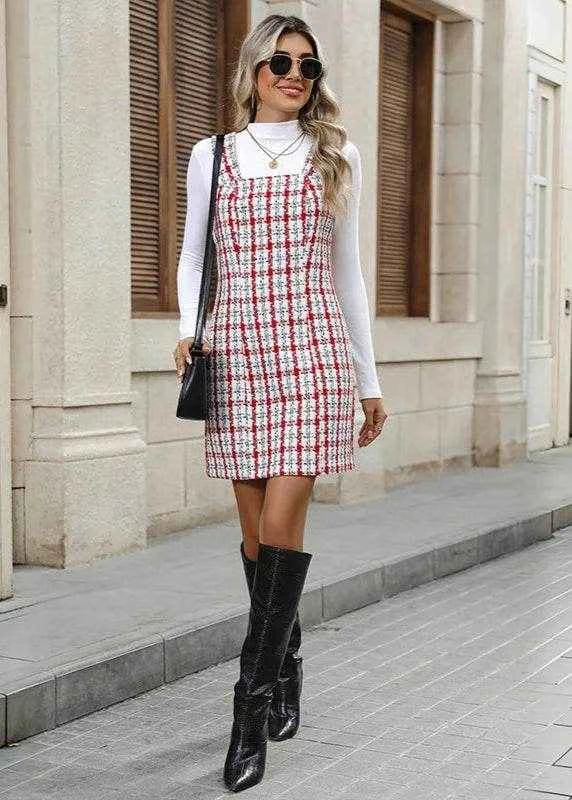 Plaid Charm Mini Dress - Stylbelle