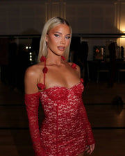 Lace Halter Prom Dress