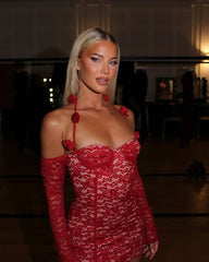 Lace Halter Prom Dress