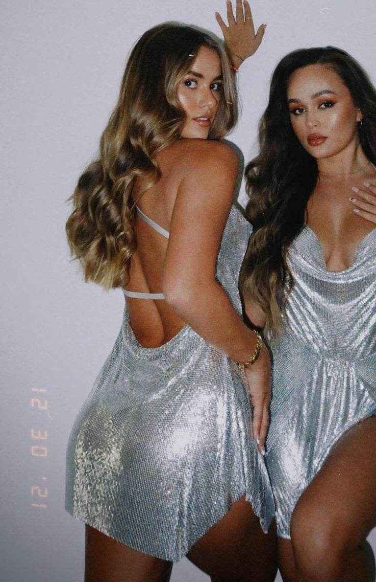 Shiny Sequin Spaghetti Strap Dress - Stylbelle