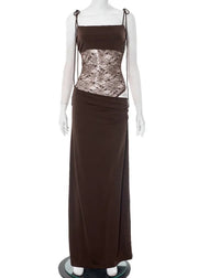 Lace Spaghetti Strap Maxi Dress