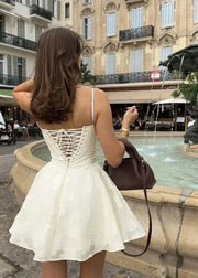 Lace-Up A-Line Dress