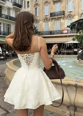 Lace-Up A-Line Dress