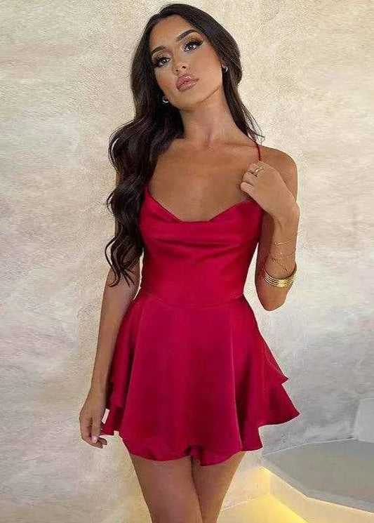 Solid Suspender Dress Set – Sleek Fit & Style Combo - Stylbelle