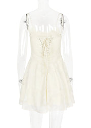 Lace-Up A-Line Dress