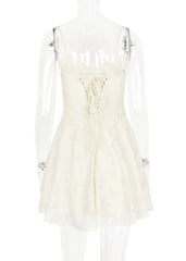 Lace-Up A-Line Dress