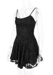 Lace-Up A-Line Dress