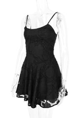 Lace-Up A-Line Dress