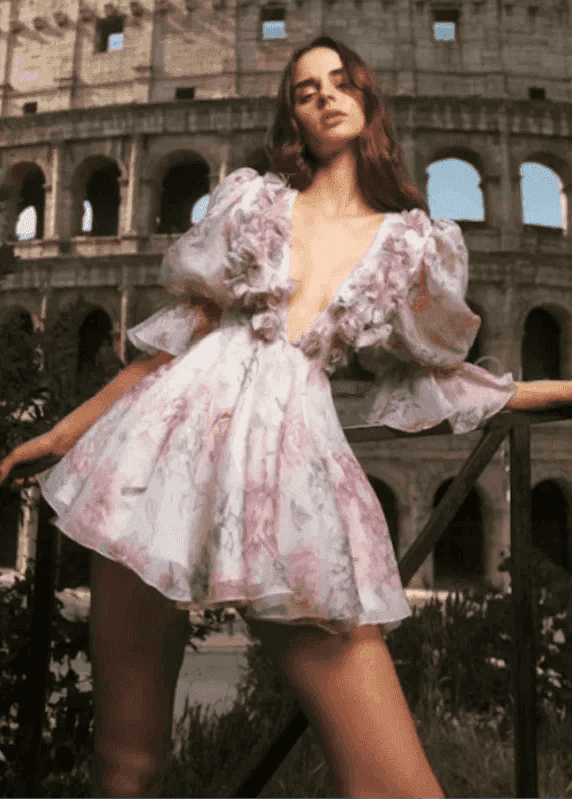 Floral Printed Mini Dress - Stylbelle