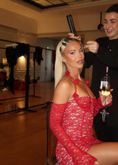 Lace Halter Prom Dress