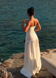 Strapless Hollow Maxi Dress