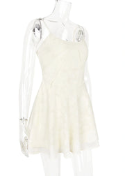 Lace-Up A-Line Dress