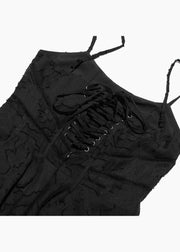 Lace-Up A-Line Dress