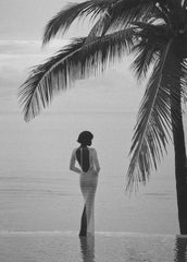 Sheer Lace-Up Maxi Dress