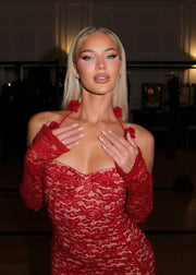 Lace Halter Prom Dress