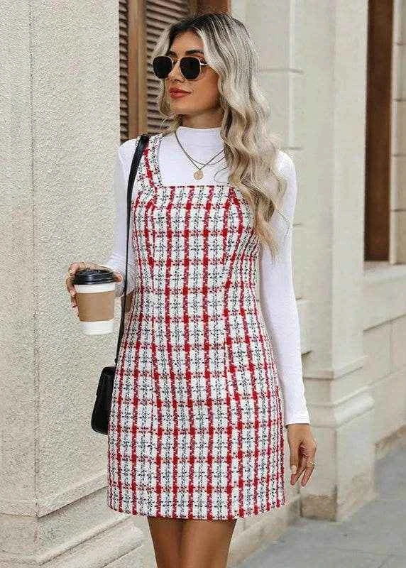 Plaid Charm Mini Dress - Stylbelle
