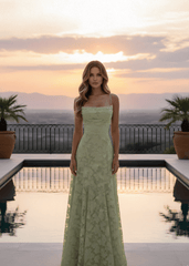 Sexy Lace Spaghetti Strap Maxi Dress